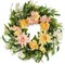 Summer Wreaths for Front Door 22", Door Summer Wreath with Eucalyptus Olive Leaves & Flowers, Floral Wreath Door Decoration for Summer Home and Outdoor